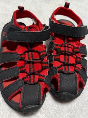 Kids Red and Black Active Sport Sandals